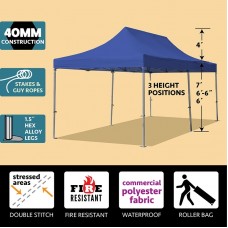 Party Tents Direct 10x20 40mm Speedy Pop Up Instant Canopy Tent, Blue   